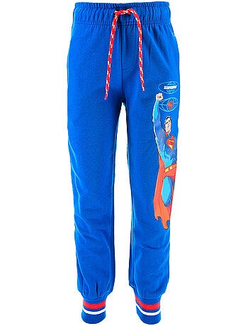 Calças calças de fato de treino superman azul menino | licença oficial