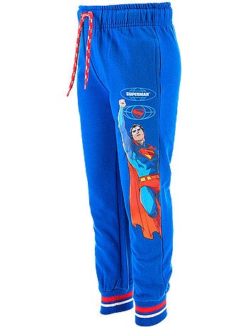 Calças calças de fato de treino superman azul menino | licença oficial