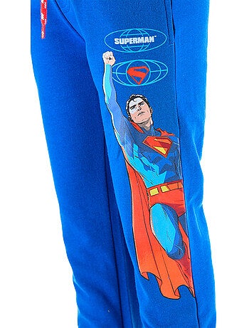 Calças calças de fato de treino superman azul menino | licença oficial