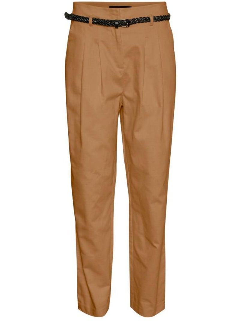 Calças Camel Vero Moda Katie para Mulher Castanho-capuccino - Kiabi
