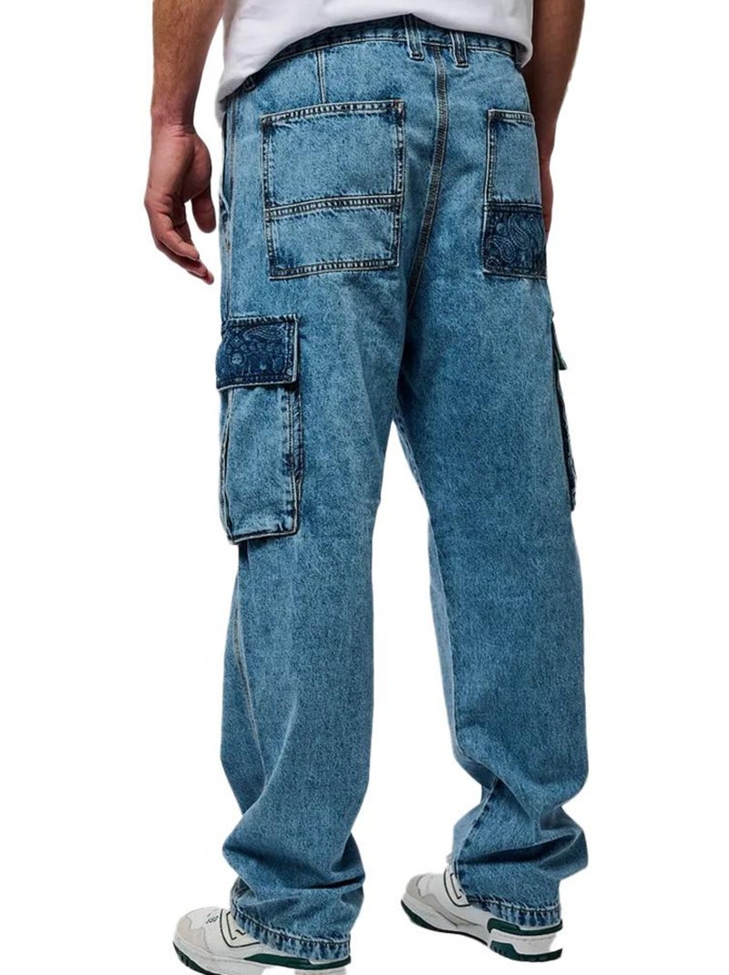 Calças Cargo Jeans Azuis para Homem Kaporal Kp Asher Azul - Kiabi