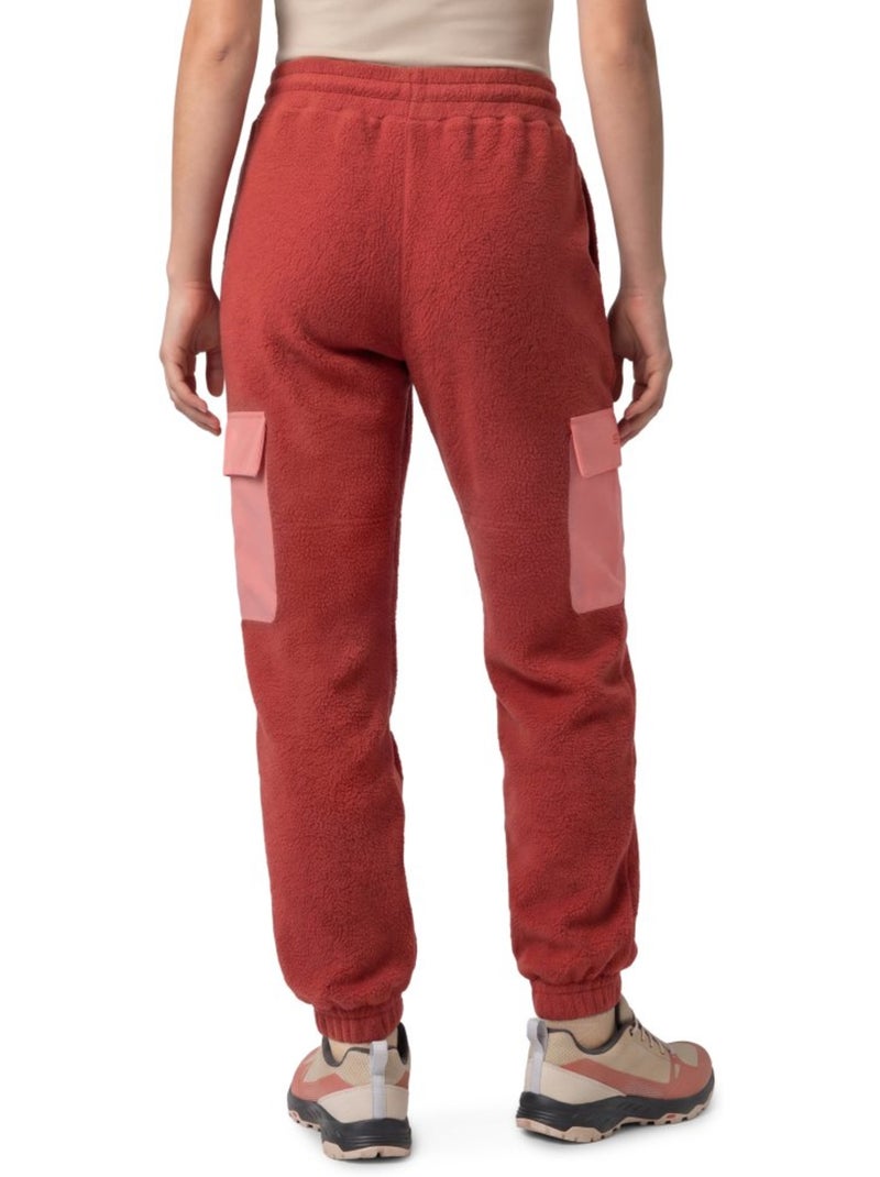 Calças cargo polares de caminhada mulher Vermelho - Kiabi