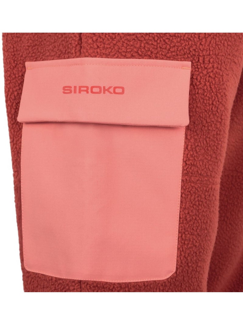 Calças cargo polares de caminhada mulher Vermelho - Kiabi