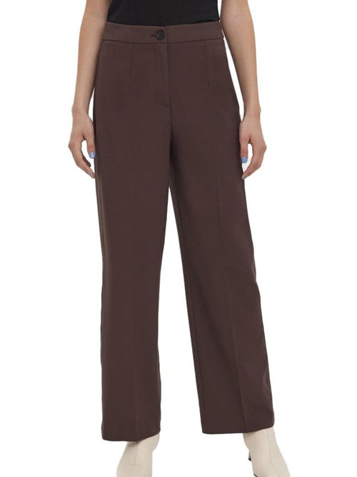 Calças Castanhas Largas Vero Moda para Mulher - Kiabi Calças Castanhas Largas Vero Moda para Mulher - Kiabi