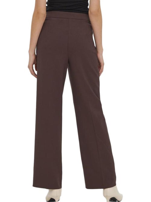 Calças Castanhas Largas Vero Moda para Mulher - Kiabi Calças Castanhas Largas Vero Moda para Mulher - Kiabi