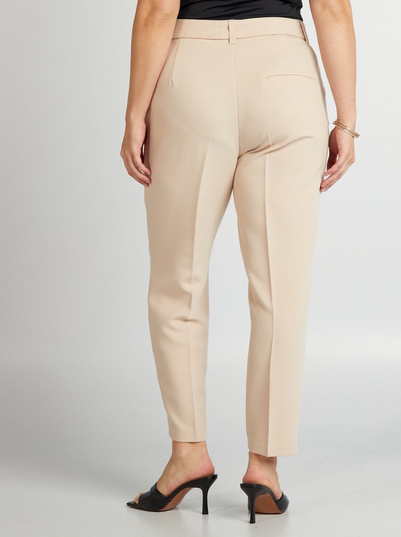 Calças cenoura BEGE - Kiabi