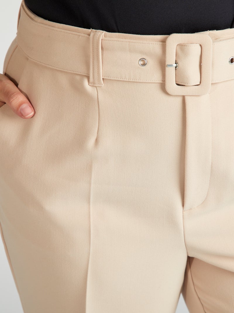 Calças cenoura BEGE - Kiabi