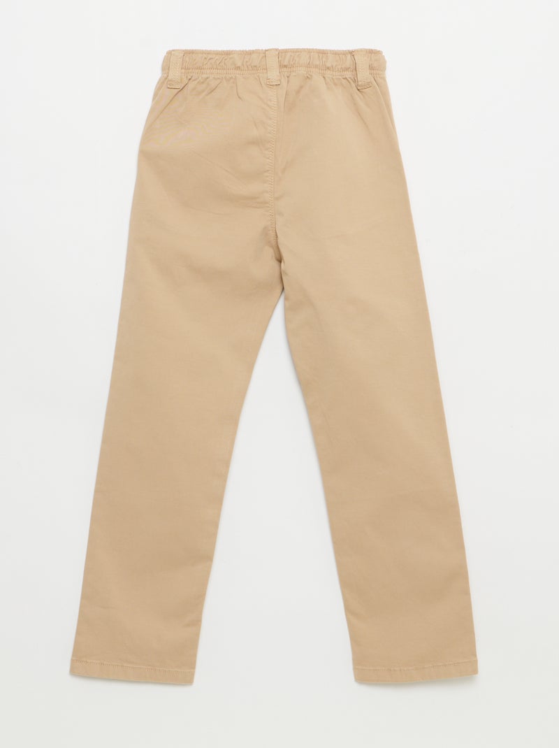 Calças chino - So Easy Bege - Kiabi