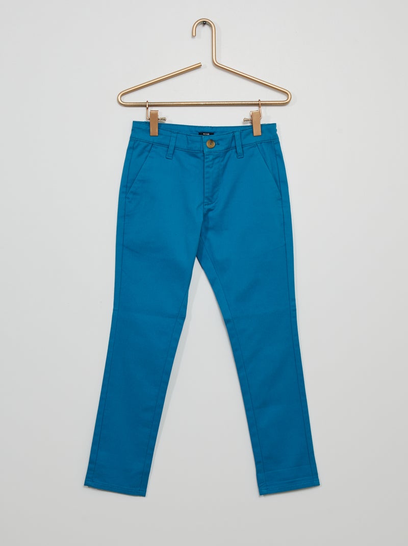Calças chino AZUL - Kiabi