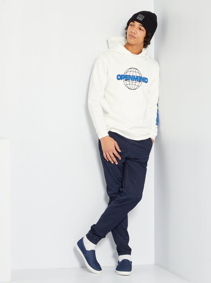 Calças chino com corte jogger Azul Marinho - Kiabi