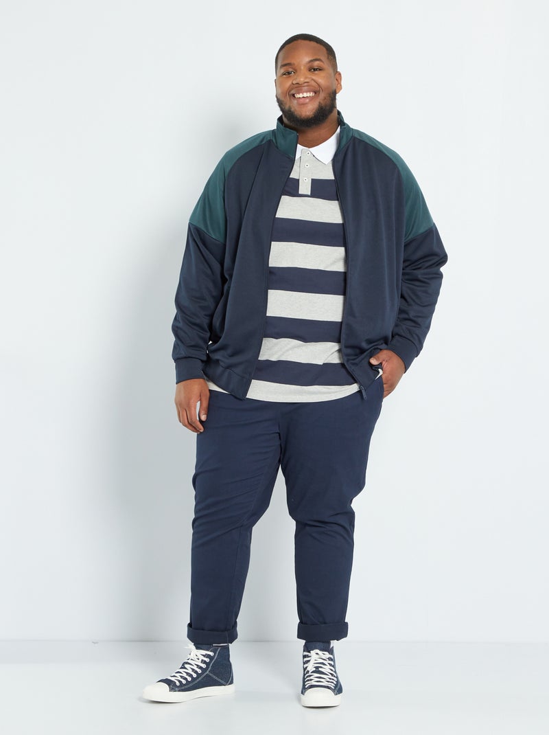 Calças chino com corte jogger Azul Marinho - Kiabi
