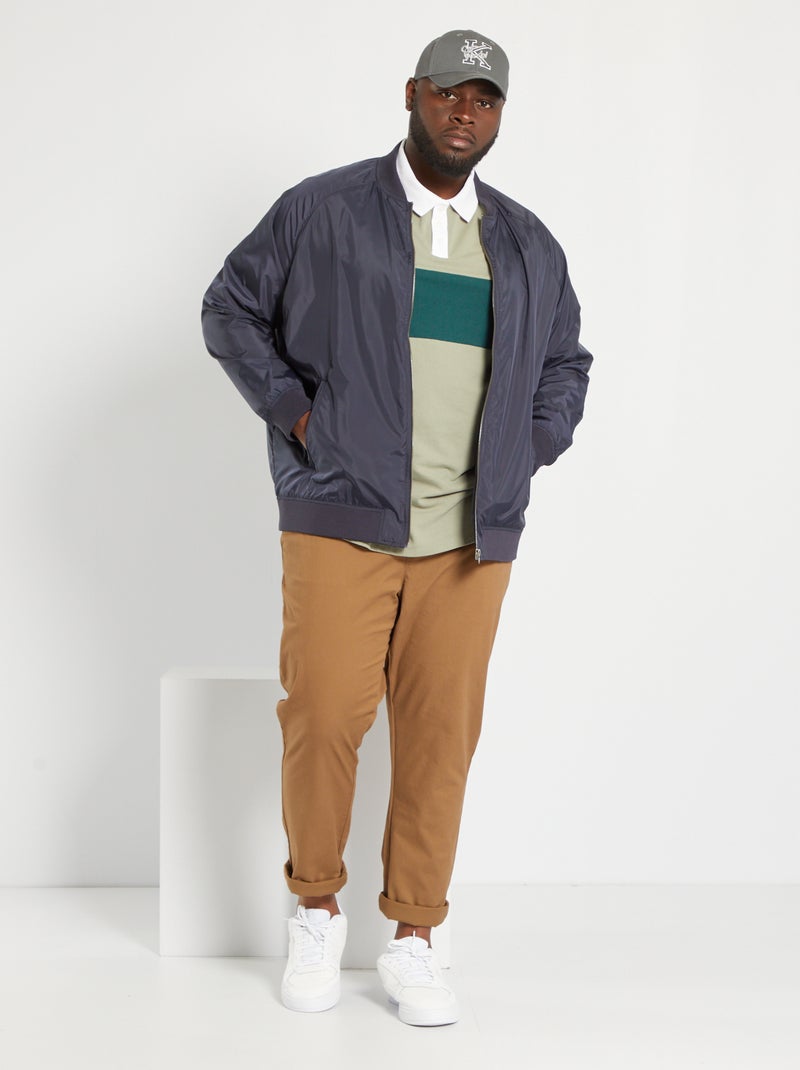 Calças chino com corte jogger Marrom - Kiabi