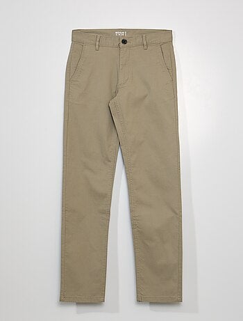 Calças chino de algodão elástico L34