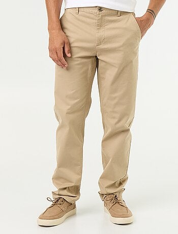 Calças chino de algodão elástico L34