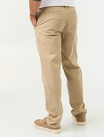 Calças chino de algodão elástico L34