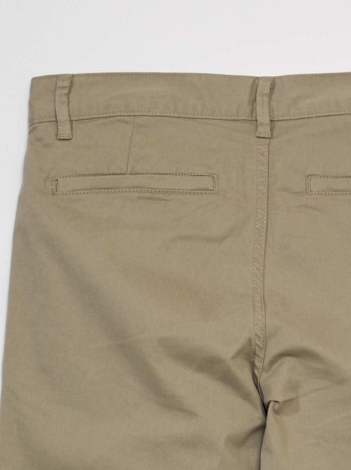 Calças chino de algodão elástico L34 - Kiabi