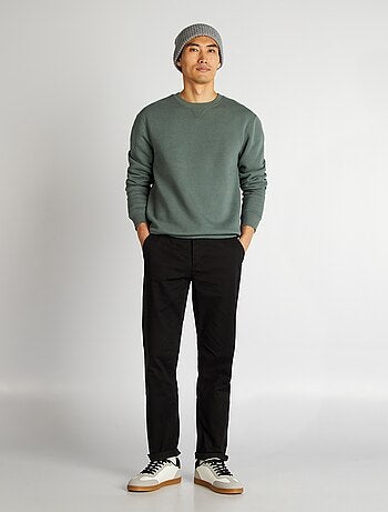 Calças chino de algodão elástico L34