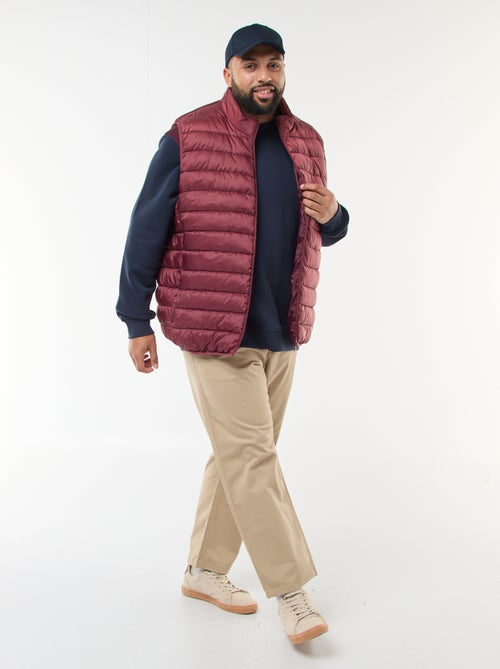 Calças chino de corte direito - L30 - Kiabi