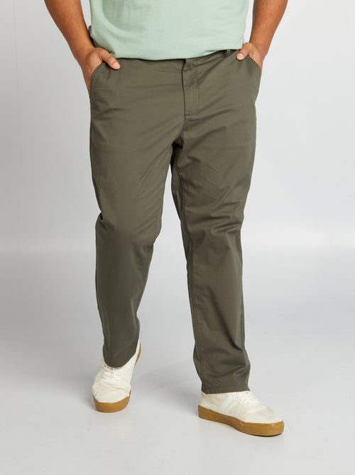 Calças chino de corte direito L32 - Kiabi