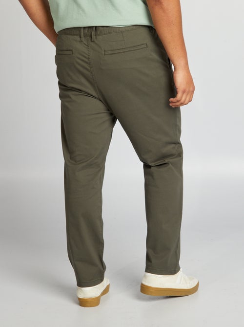 Calças chino de corte direito L32 - Kiabi