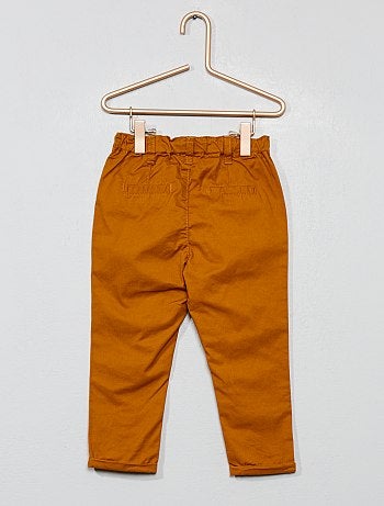 Calças chino de sarja leve - Kiabi