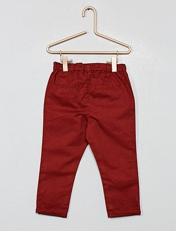 Calças chino de sarja leve - Kiabi