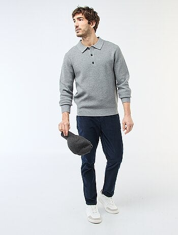 Calças chino de veludo tamanho padrão