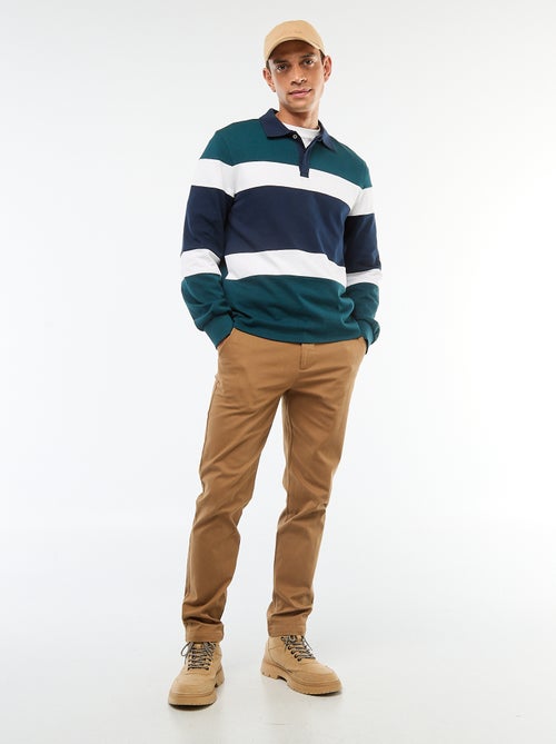 Calças chino em sarja - Kiabi