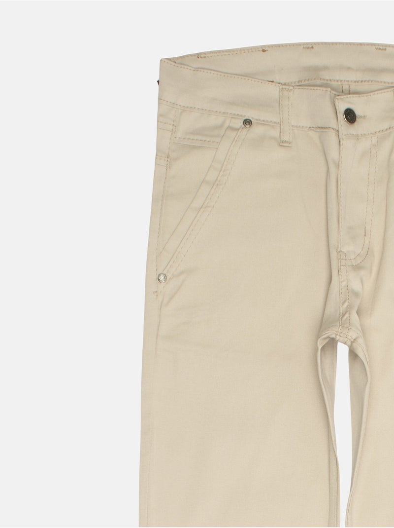 Calças chino justas - Silverstone Bege - Kiabi