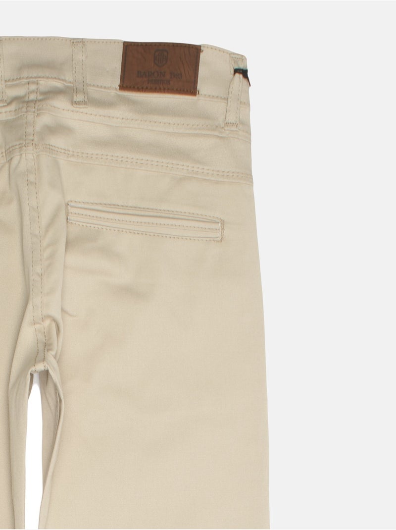 Calças chino justas - Silverstone Bege - Kiabi