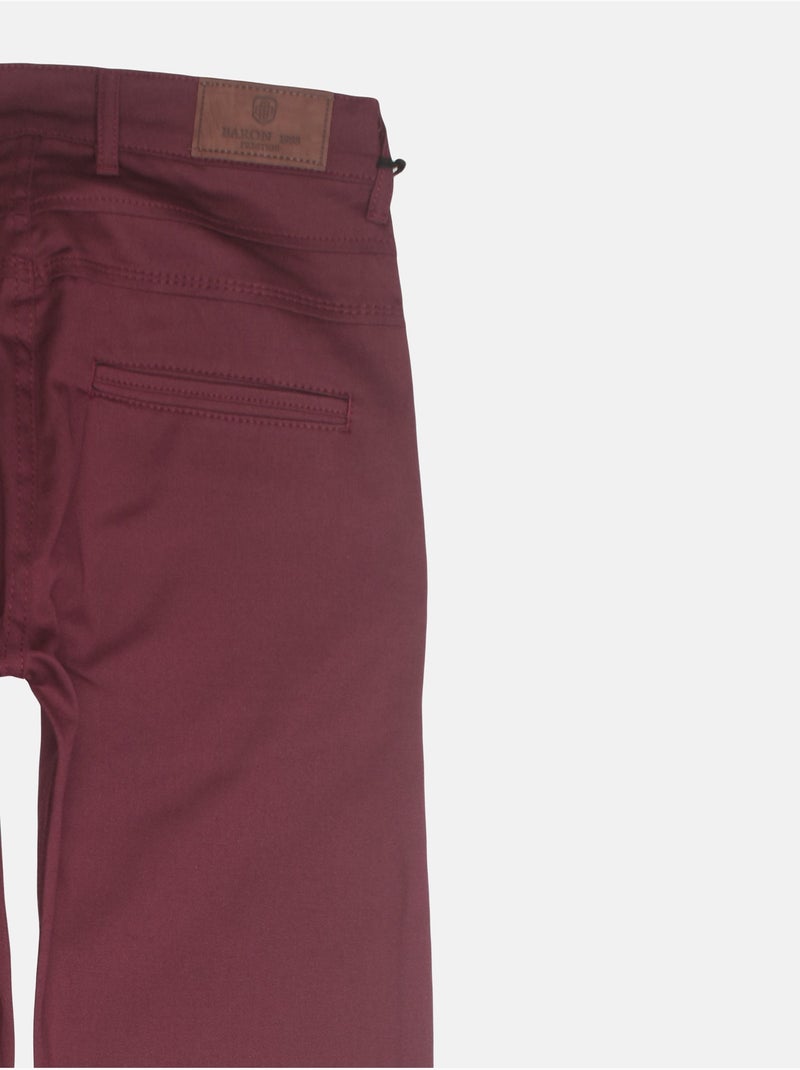 Calças chino justas - Silverstone Bordô - Kiabi