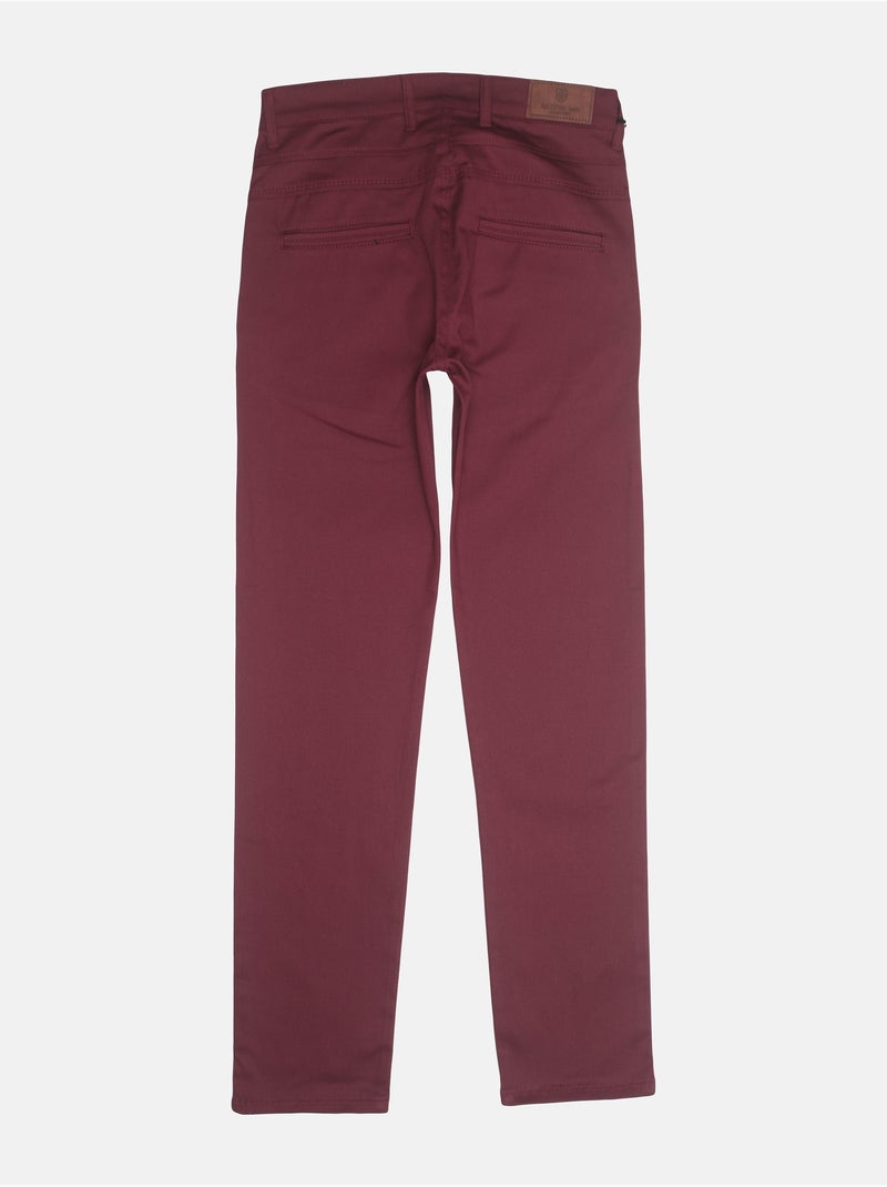 Calças chino justas - Silverstone Bordô - Kiabi