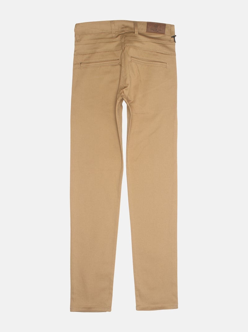 Calças chino justas - Silverstone Camelo - Kiabi