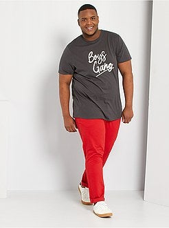 Calças chino justas em sarja elástica - Kiabi