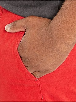 Calças chino justas em sarja elástica - Kiabi