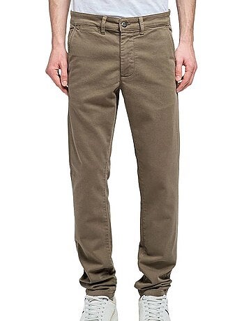 Calças chino kaki para homem teddy smith pallas