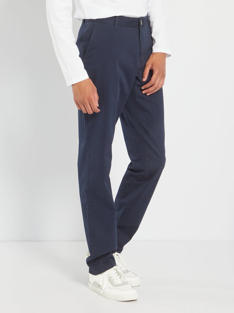 Calças chino L36 +1m90 Azul Marinho - Kiabi