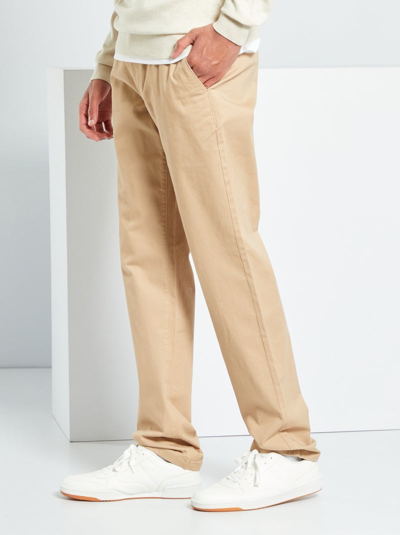 Calças chino L38 +1m95 BEGE - Kiabi