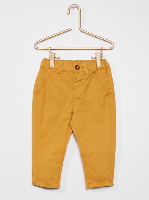 Calças chino lisas  - - Kiabi