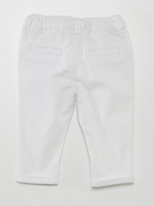 Calças chino lisas  - - Kiabi