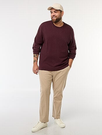 Calças chino lisas em algodão stretch