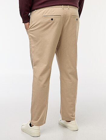 Calças chino lisas em algodão stretch