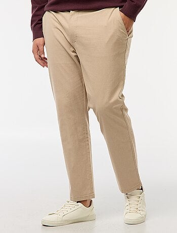Calças chino lisas em algodão stretch