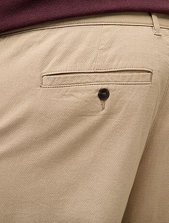 Calças chino lisas em algodão stretch