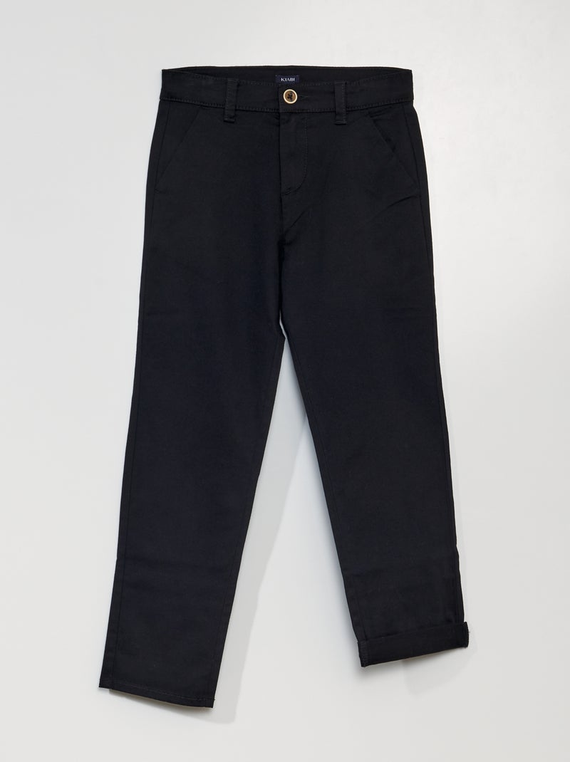 Calças chino PRETO - Kiabi