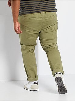 Calças chino regular L32 - Kiabi