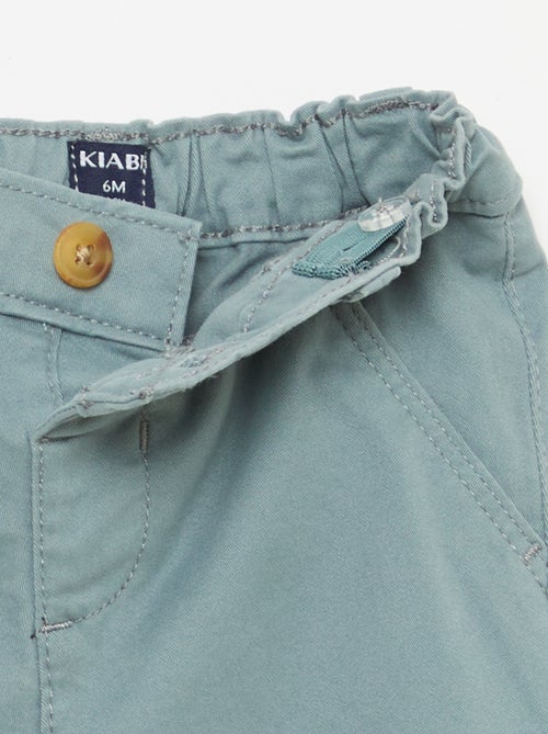 Calças chino retas em algodão stretch - Kiabi