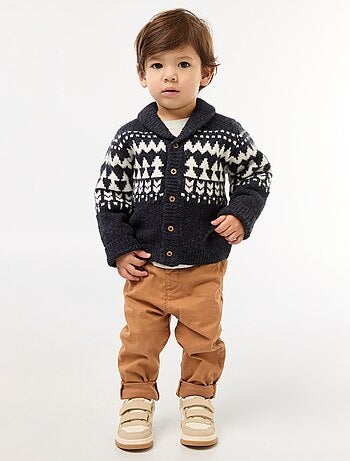 Calças chino retas em algodão stretch