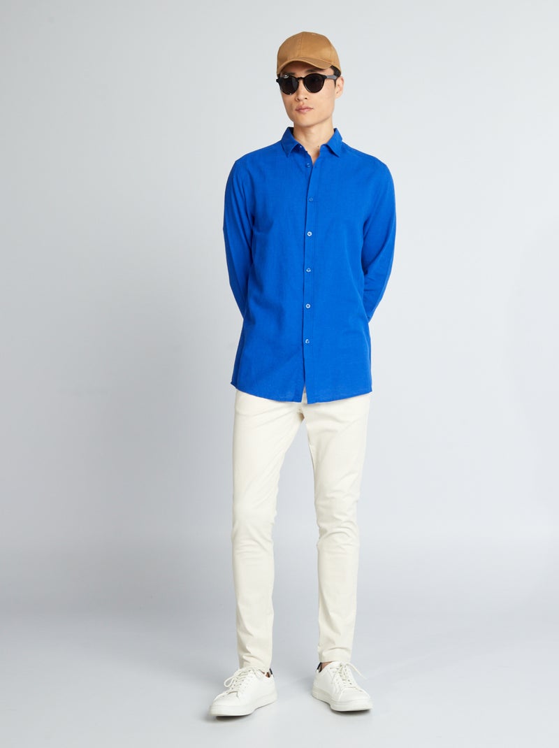 Calças chino skinny - L32 bege - Kiabi