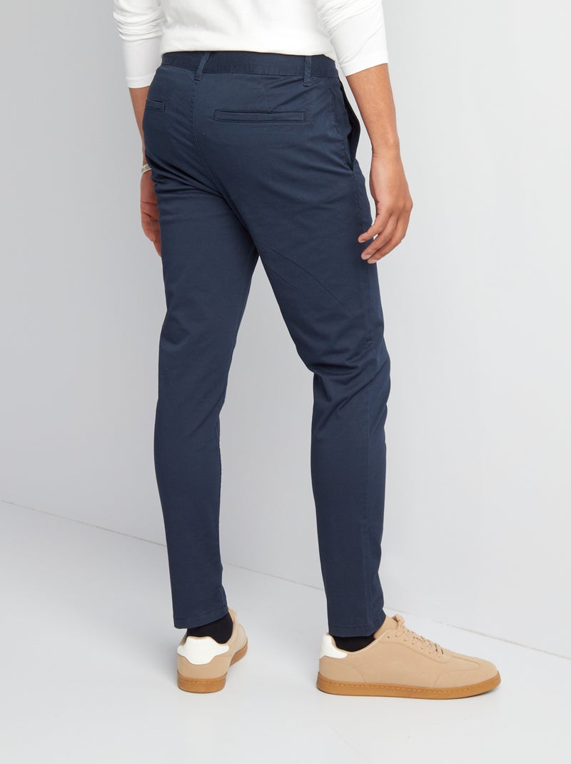 Calças chino skinny L30 Azul Marinho - Kiabi